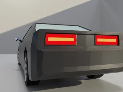 Dodge challenger low poly 3D model Low-poly 3D model