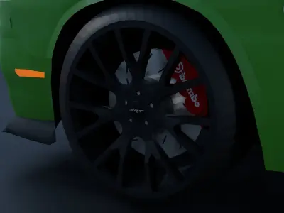 Dodge Challenger SRT Hellcat 2018 Low-poly 3D model