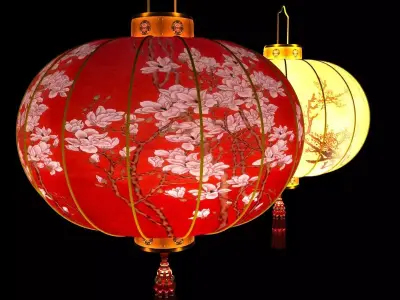 Chinese red lantenr 3D model