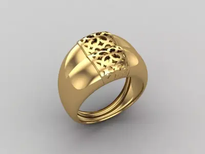 Women Ring Plain Ring Ready STL 3DM Models Womens Rings 3D print model 54
