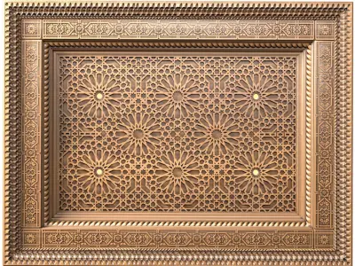 Ceiling in oriental style Arabic decorative ceiling 3D model