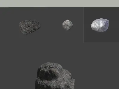Rock 19 Low-poly 3D model ue4 unity Low-poly 3D model