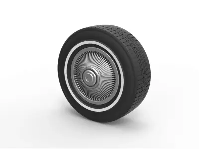 Car wheel 6 Scale 1 to 10 3D print model