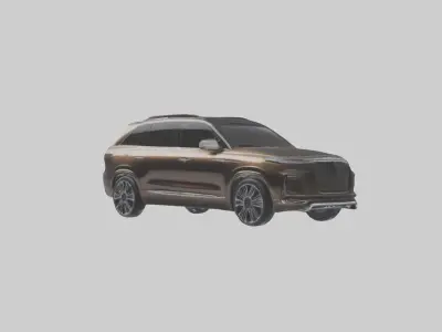 Luxury SUV with Panoramic Roof model Low-poly 3D model
