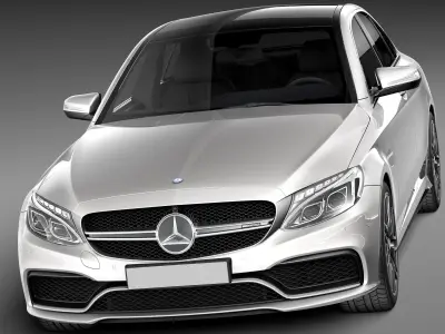 Mercedes-Benz C63 AMG sedan 2015 3D model