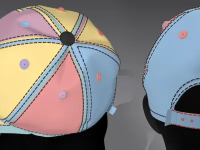 SuperBat Cap 3D model