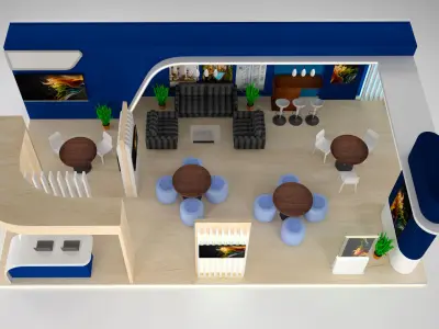 Booth Exhibition Stand K0010898 3D model