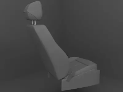 Car Seat 04 Low-poly 3D model