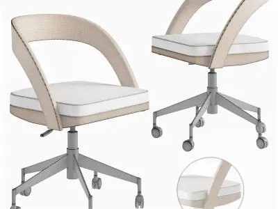 Clyne Wooden Office Chair 3D model