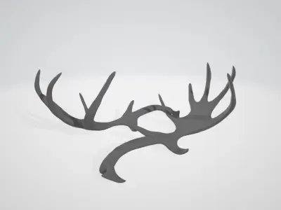 FILIGREE DEER OR ELK SKULL WITH HORN 3D print model