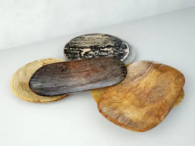 Tribal Wood Decor 4 3D model