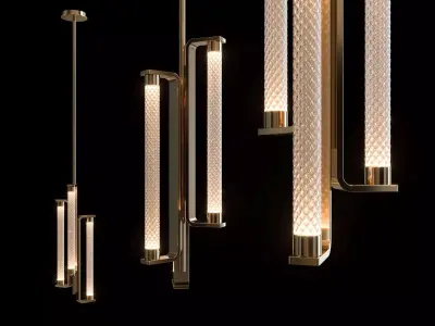 Oasis Group Stradivari Lighting Collection Lamps 3D Model 3D model