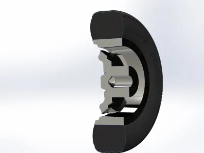 Wheels for scale model of Chevy 1955-57 3D print model