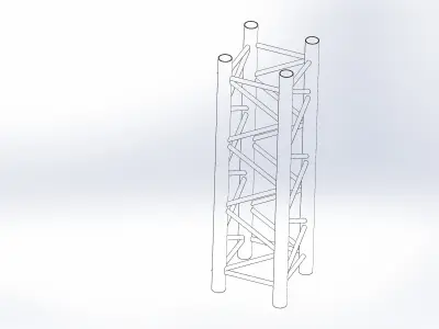Truss section x4 240x240mm 3D model
