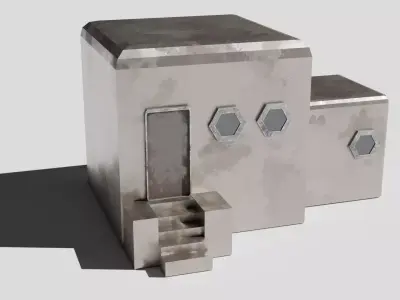 Futuristic Slums Low-poly 3D model