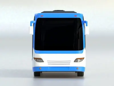 blue motorcoach 3D model