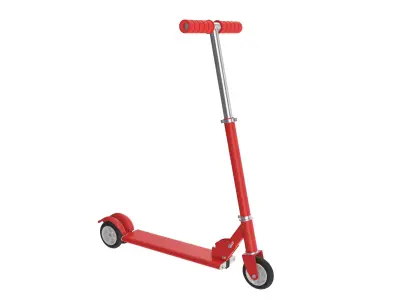 Kick scooter red 3D model