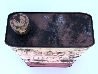 Vintage Oil Can 3D Model Low-poly 3D model
