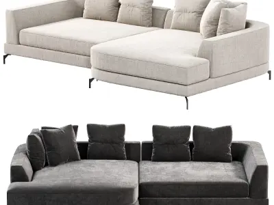 Sofa Moderno S left by eichholtz 3D model