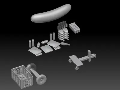 New York Hot Dog Cart Props 3D print model