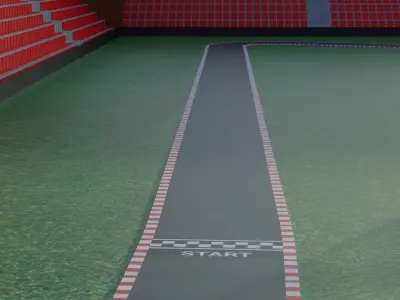 Race Track Low-poly 3D model