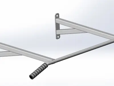 Horizontal bar on the wall  3D print model