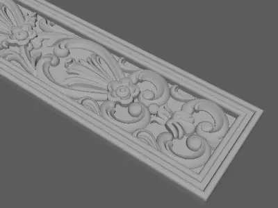 Central decor ornament for furniture 3D model 614