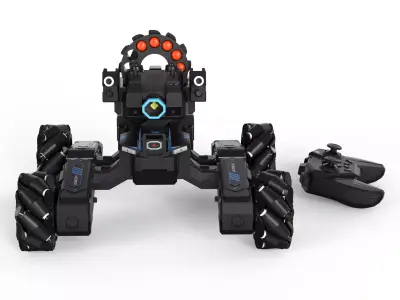 RC Tank Car Low-poly 3D model