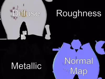 Cherry Blossom Teapot model pack Low-poly 3D model