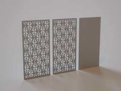 Partition decorative metal screen 3D model