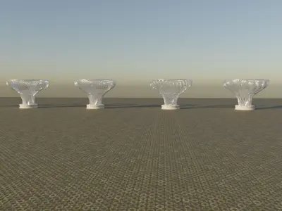 circle canopies  Free 3D model