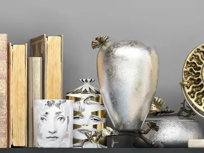 Decorative set of luxury pieces 3D model