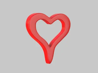 Heart icon v 21 3D model