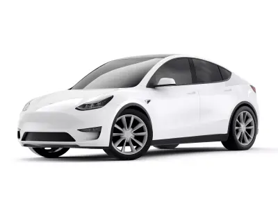 Tesla Model Y 2021 Low-poly 3D model