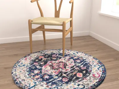 Round Rug Set 108 3D model