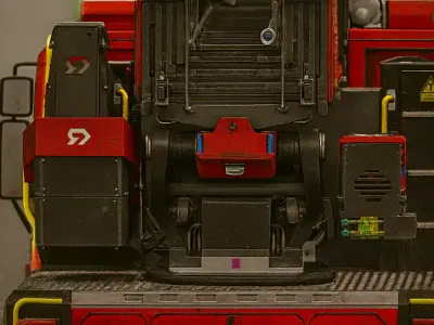 German Fire Ladder  3D model