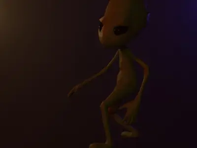 Sci-Fi Alien Rigged and Animated Free low-poly 3D model