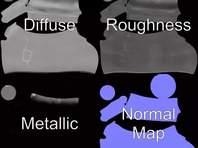 Gray Ceramic Jug model pack Low-poly 3D model