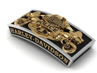 Harley-Davidson Belt Buckle Code-CGH006 3D print model