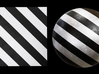 Procedural Caution Stripes Material  Texture