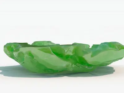 Realistic Jade Bowl with 4K textures Low-poly 3D model