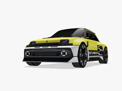 Renault 5 Turbo 3E 2027 Low-poly 3D model
