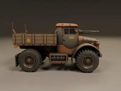 combat truck 3D print model from CGTrader