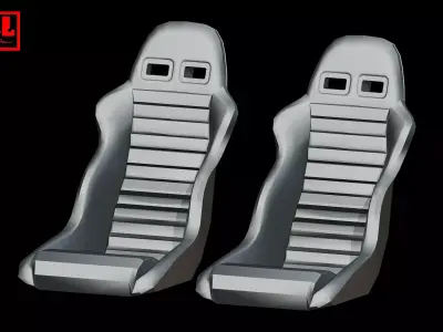 Jaguar XJ220S TWR seats 3D print model