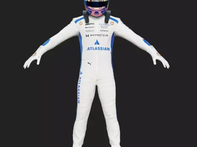 F1 Williams Race Suit 2025 3D model