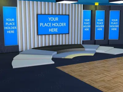 virtual set for shows 3D model