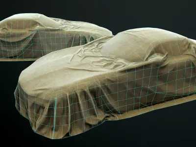 Car Cover c Low-poly 3D model