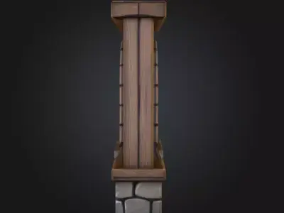 Arched Frame Mystery Low-poly 3D model