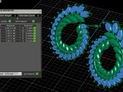 Radiant Vine Earring 3D print model