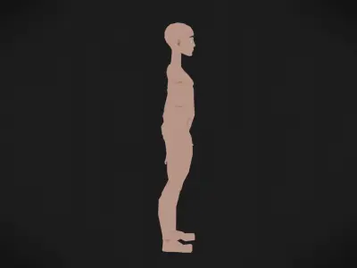 Colorly - Base Guy - Game Ready - Rigged - Customizable Low-poly 3D model